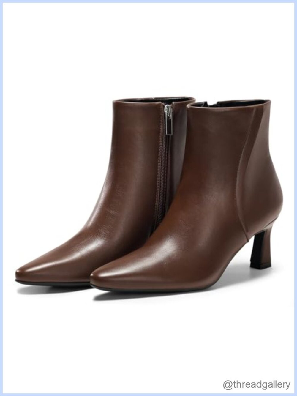Womens Ankle Booties Kitten Low Heel Closed Pointed Toe Side Zip Dress Boots